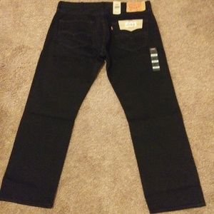 NEW. Men's Black Levi's Oringal 501 Button Fly